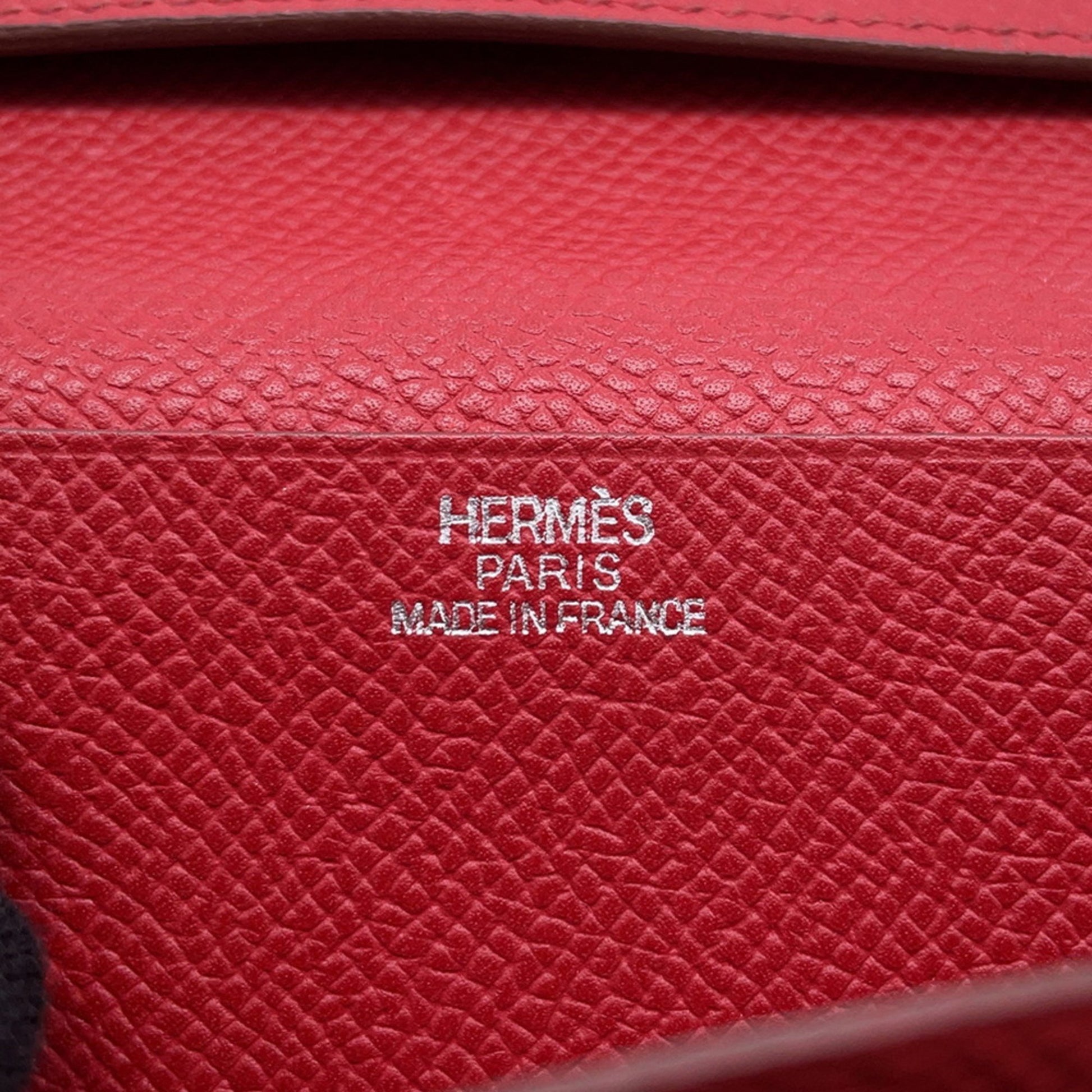 Hermès Béarn, Red, Leather, wallet