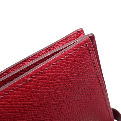 Hermès Béarn, Red, Leather, wallet