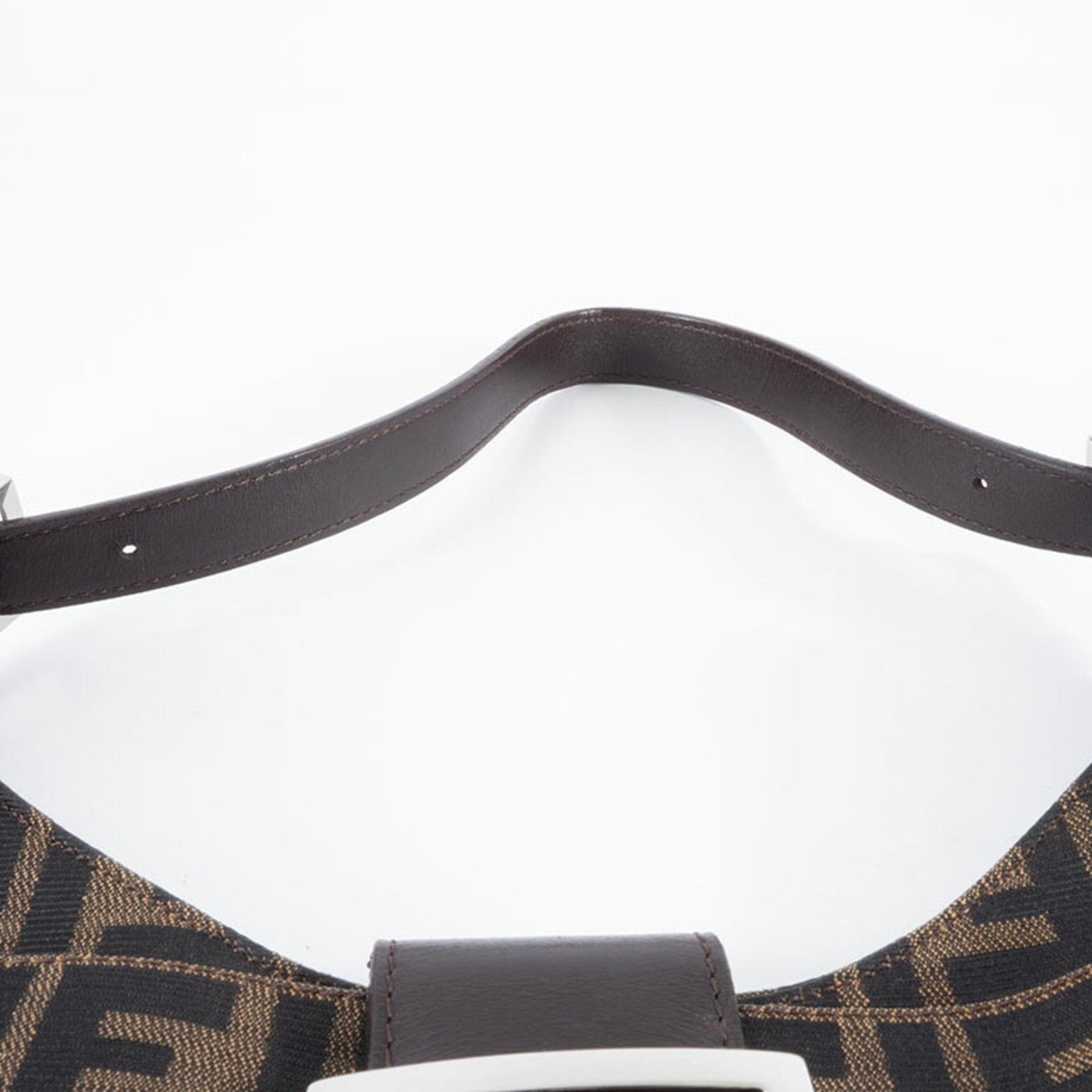 Fendi Baguette, Brown, Canvas, shoulder