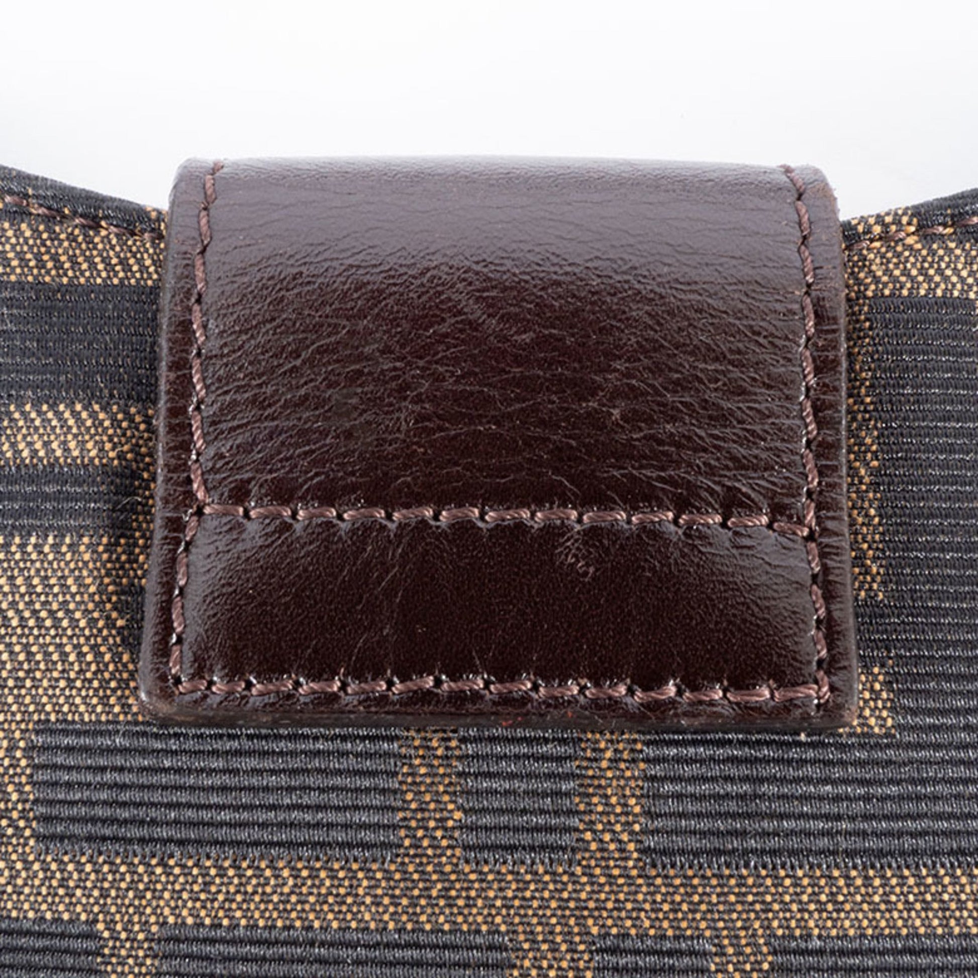 Fendi Baguette, Brown, Canvas, shoulder