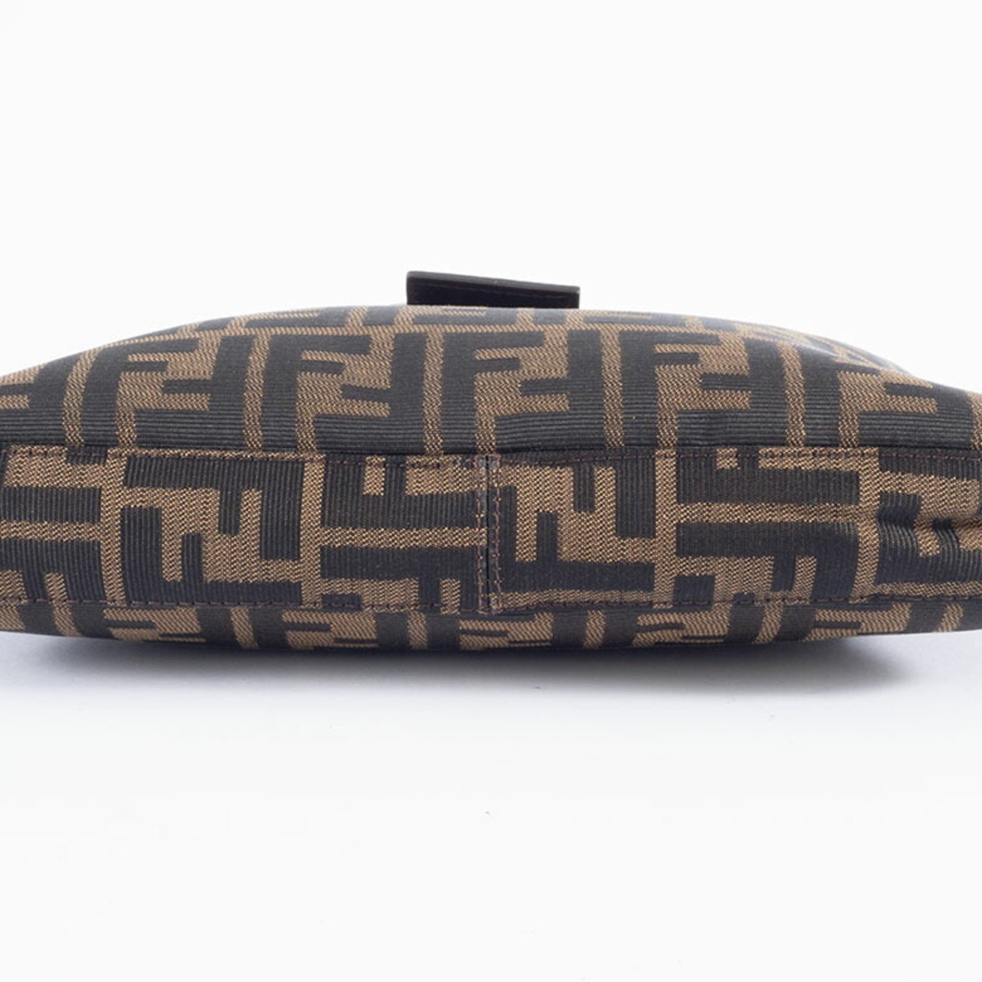 Fendi Baguette, Brown, Canvas, shoulder