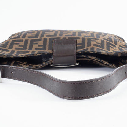 Fendi Baguette, Brown, Canvas, shoulder