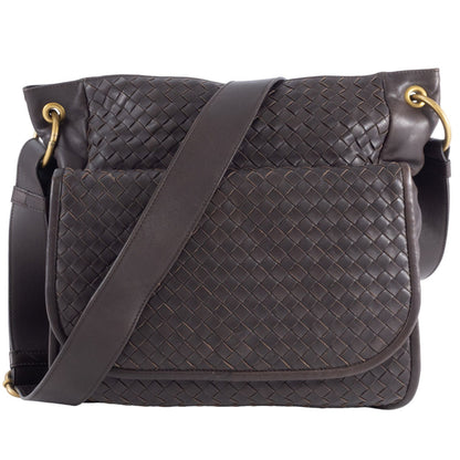 Bottega Veneta Intrecciato, Brown, Leather, shoulder
