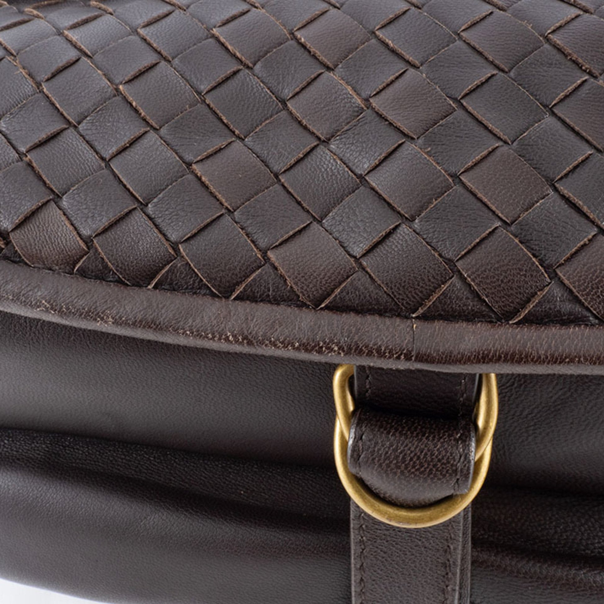 Bottega Veneta Intrecciato, Brown, Leather, shoulder