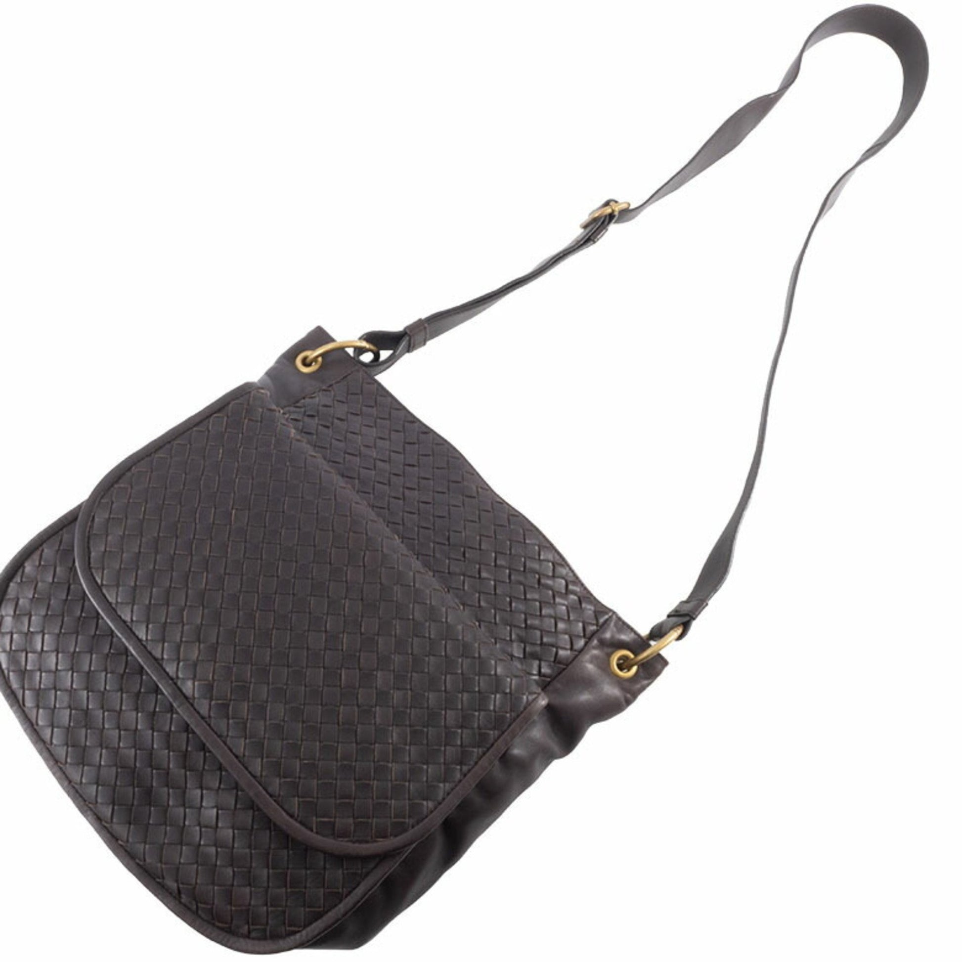 Bottega Veneta Intrecciato, Brown, Leather, shoulder