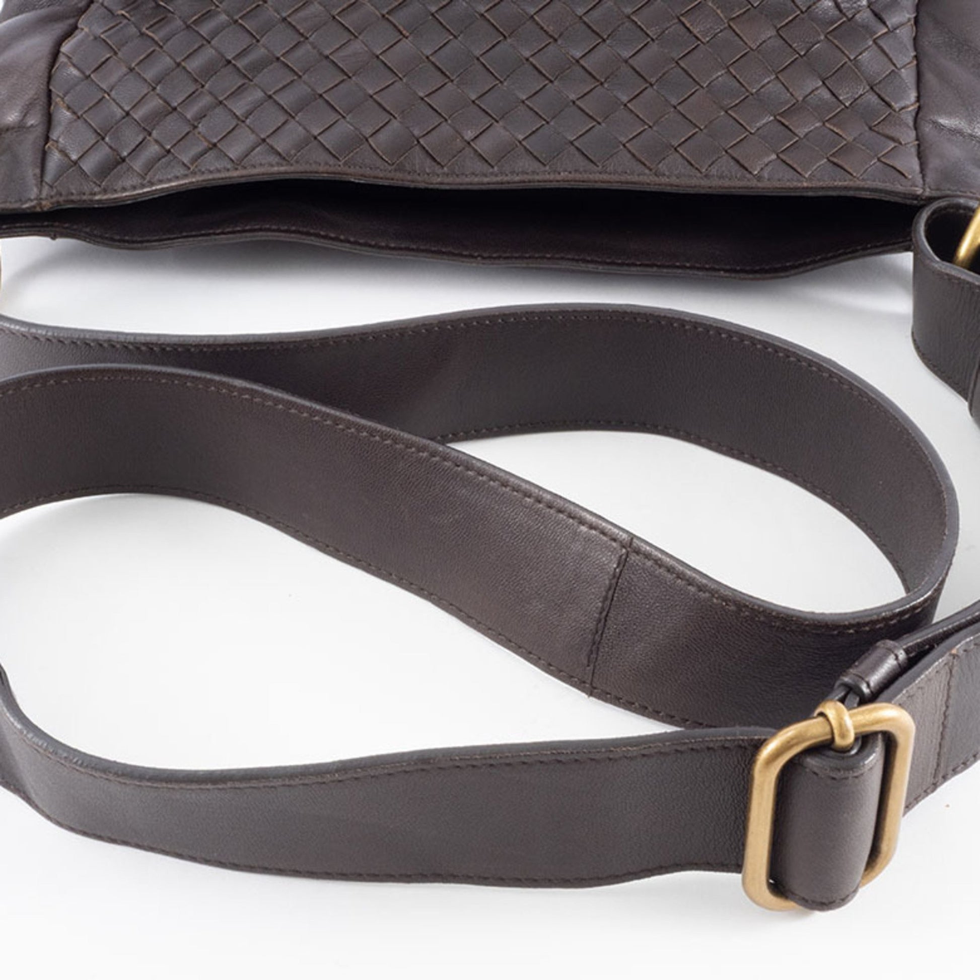 Bottega Veneta Intrecciato, Brown, Leather, shoulder