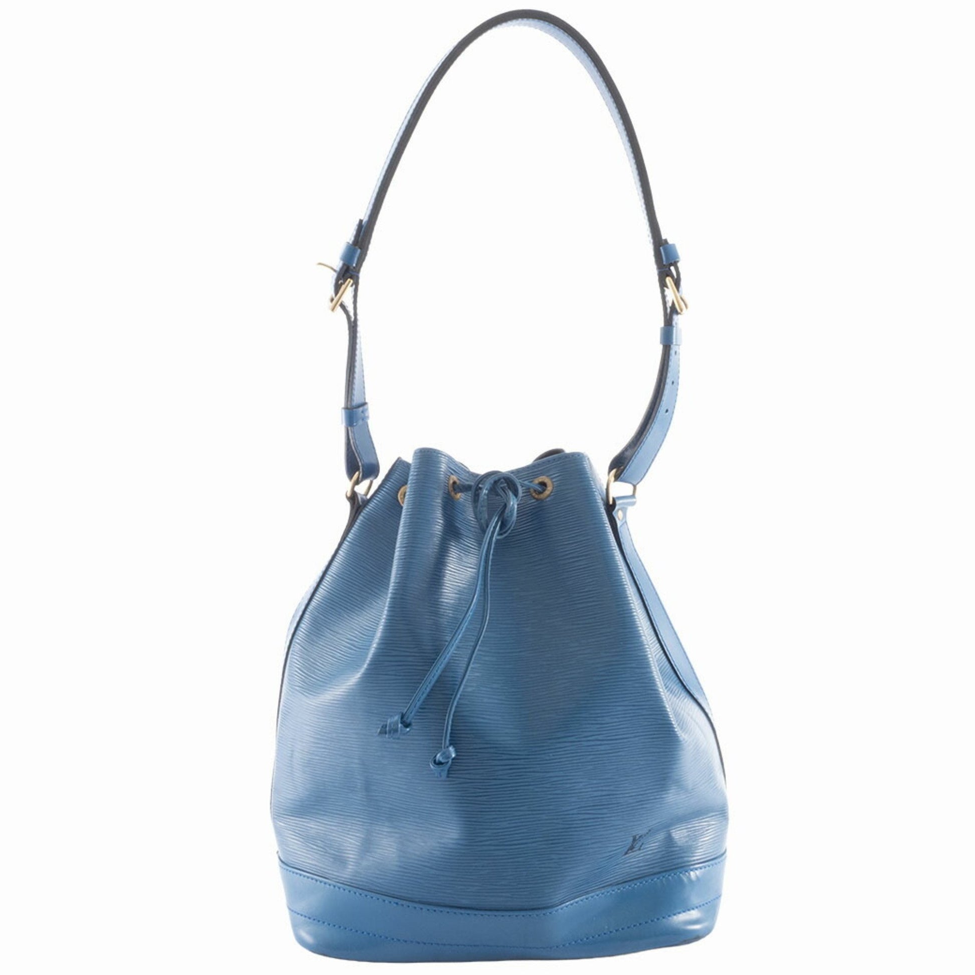 Louis Vuitton Noé, Blue, Leather, shoulder