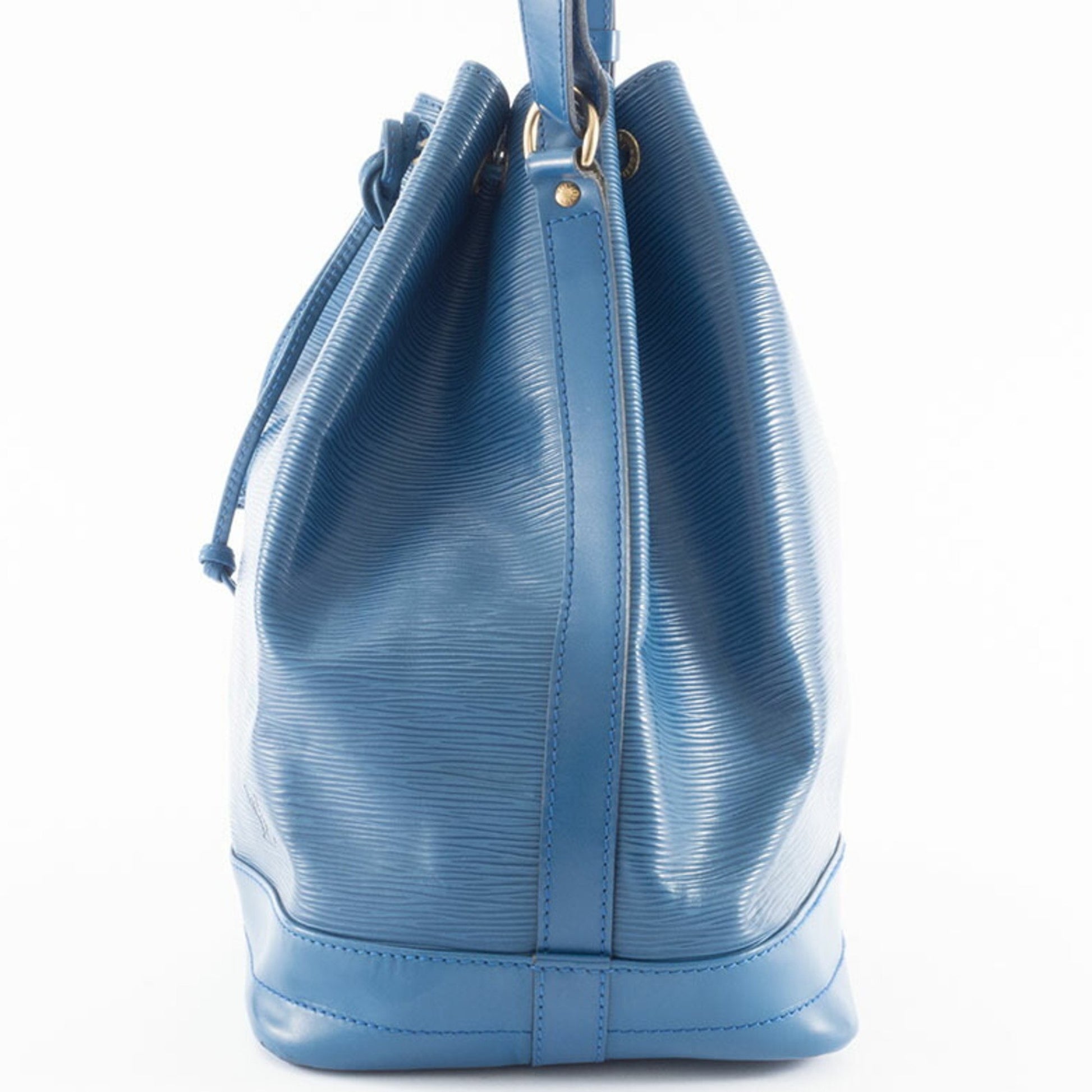 Louis Vuitton Noé, Blue, Leather, shoulder