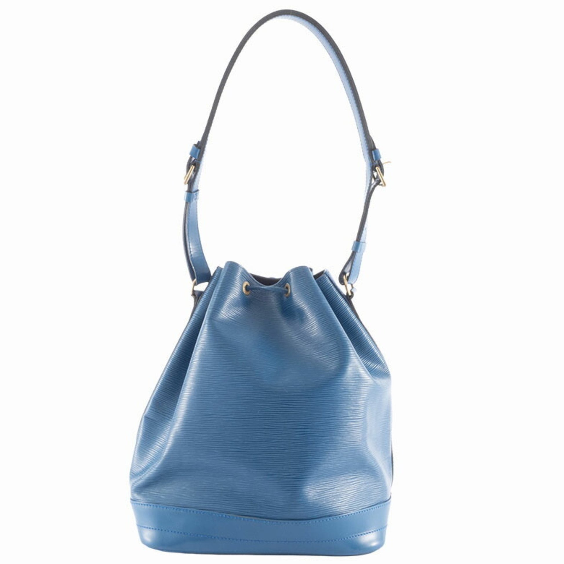 Louis Vuitton Noé, Blue, Leather, shoulder