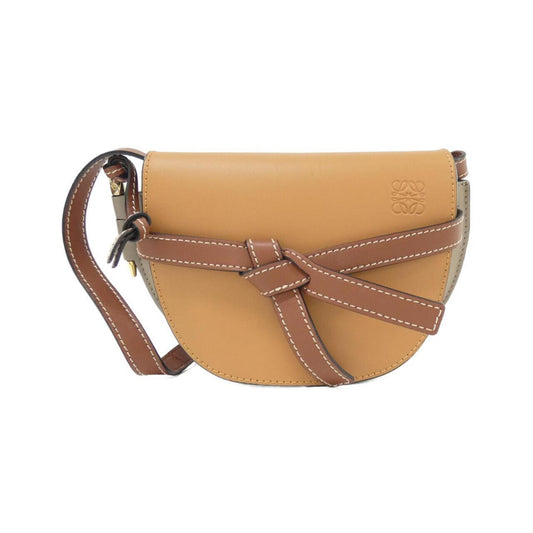 Loewe Gate, Grey, Leather, shoulder