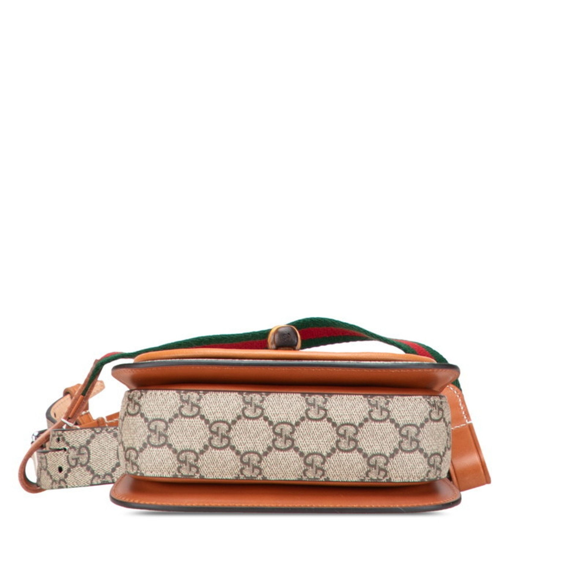 Gucci GG Supreme, "BEIGE, BROWN", Canvas, clutch