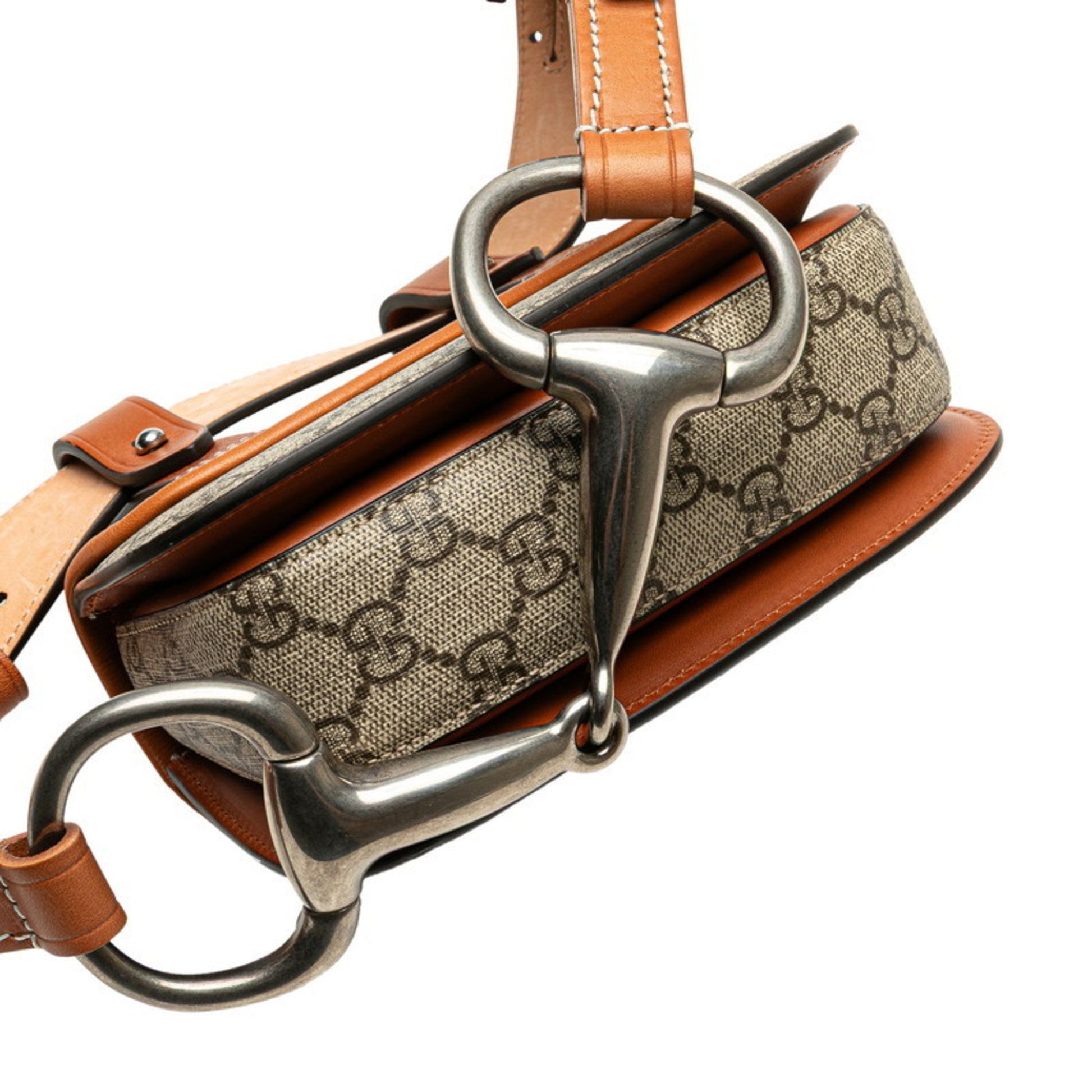 Gucci GG Supreme, "BEIGE, BROWN", Canvas, clutch