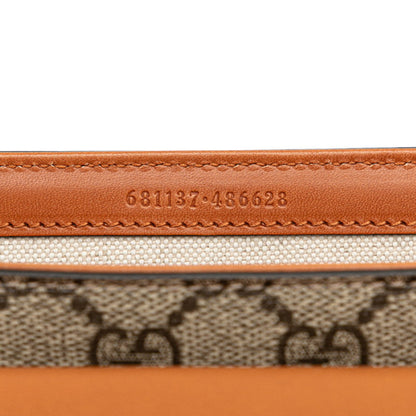 Gucci GG Supreme, "BEIGE, BROWN", Canvas, clutch