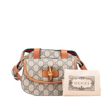 Gucci GG Supreme, "BEIGE, BROWN", Canvas, clutch
