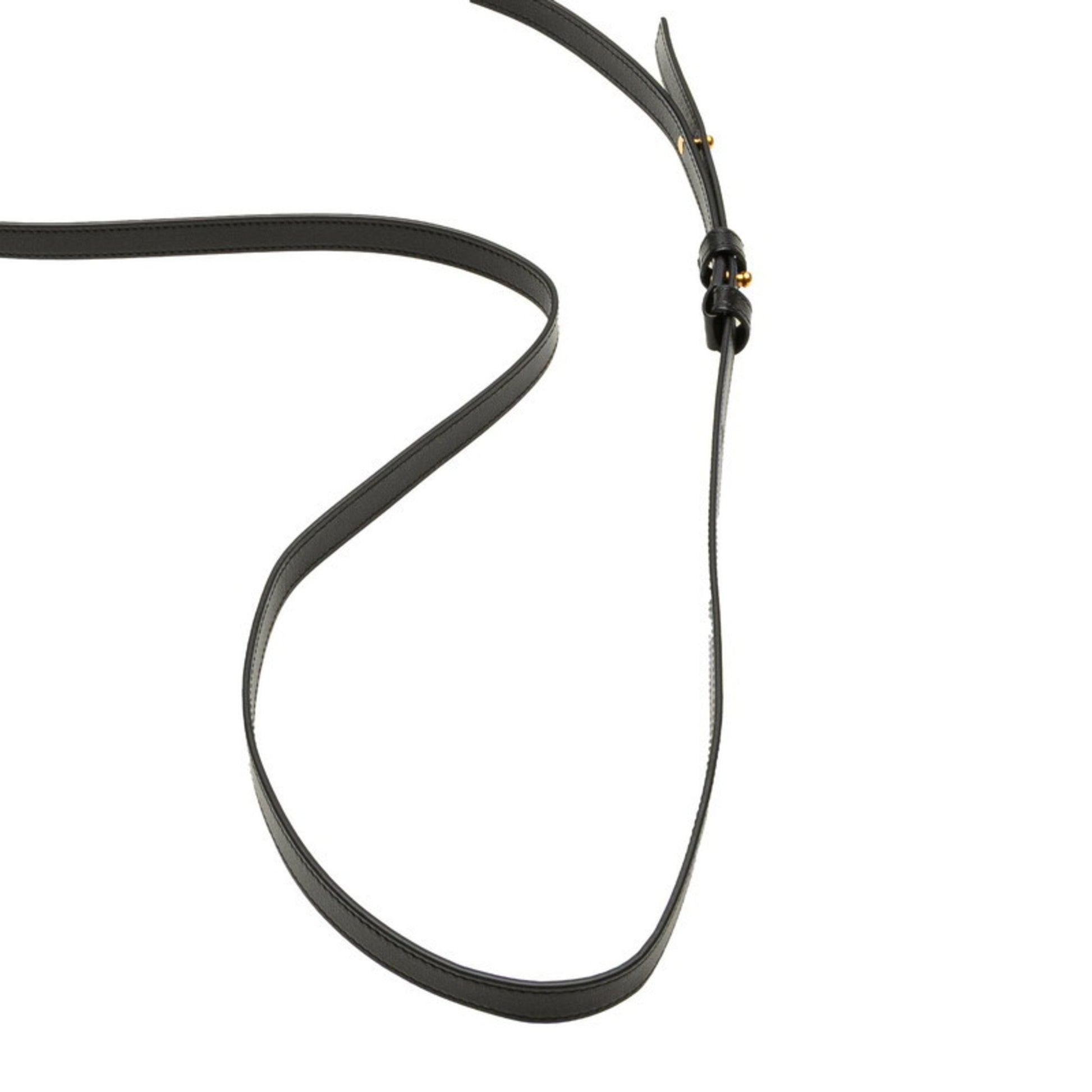 Céline Triomphe Vintage, Black, Leather, shoulder