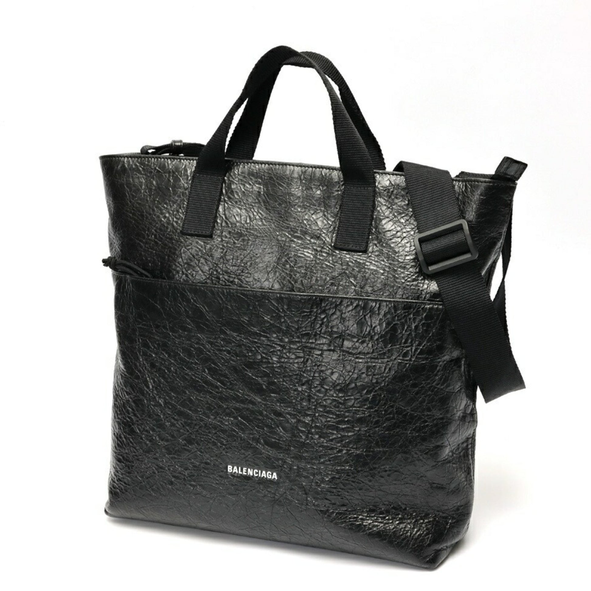 Balenciaga Explorer, Black, Leather, shoulder