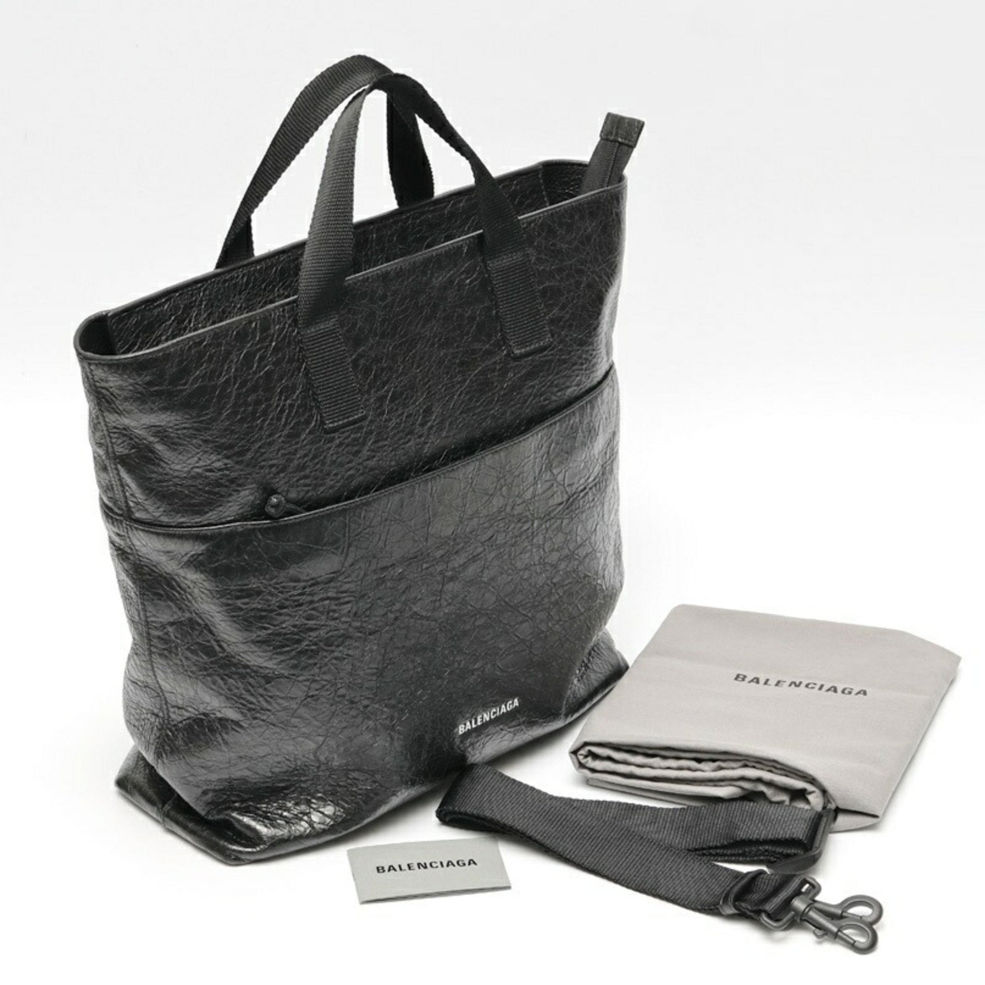 Balenciaga Explorer, Black, Leather, shoulder