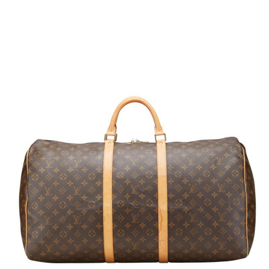 Louis Vuitton Keepall 60, Brown, Canvas, travel