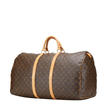 Louis Vuitton Keepall 60, Brown, Canvas, travel