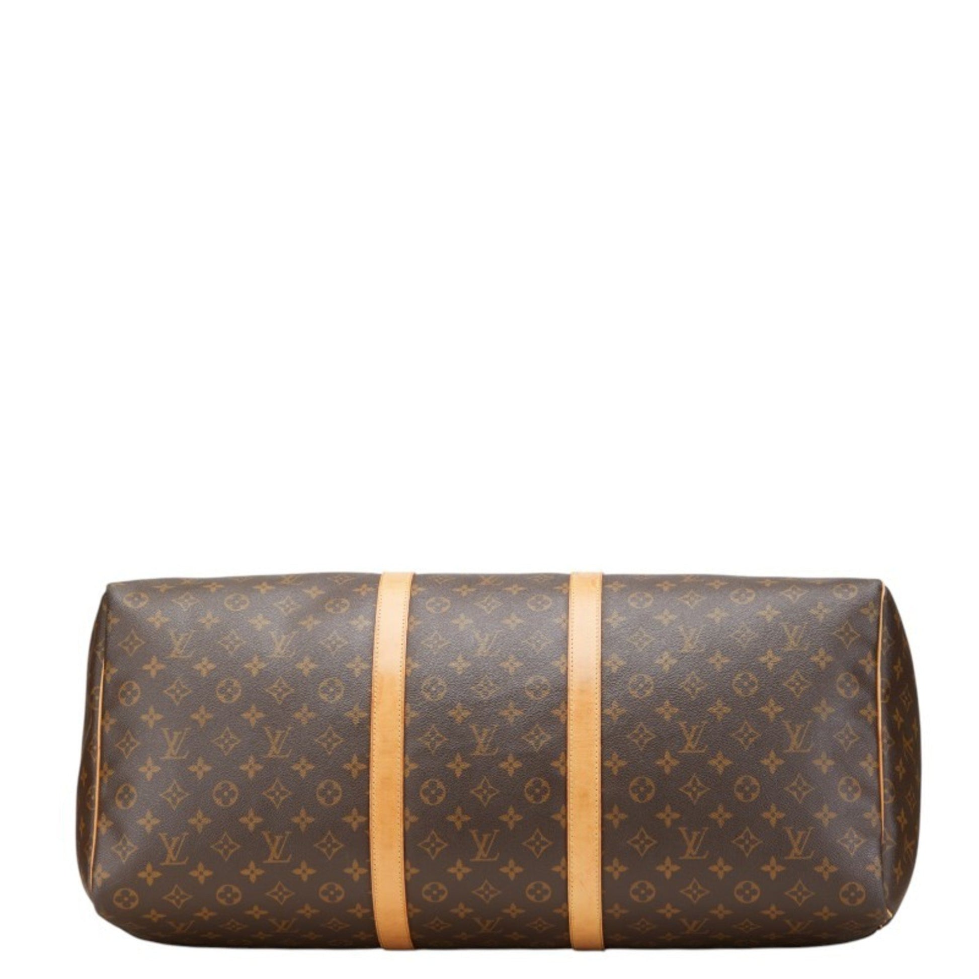 Louis Vuitton Keepall 60, Brown, Canvas, travel