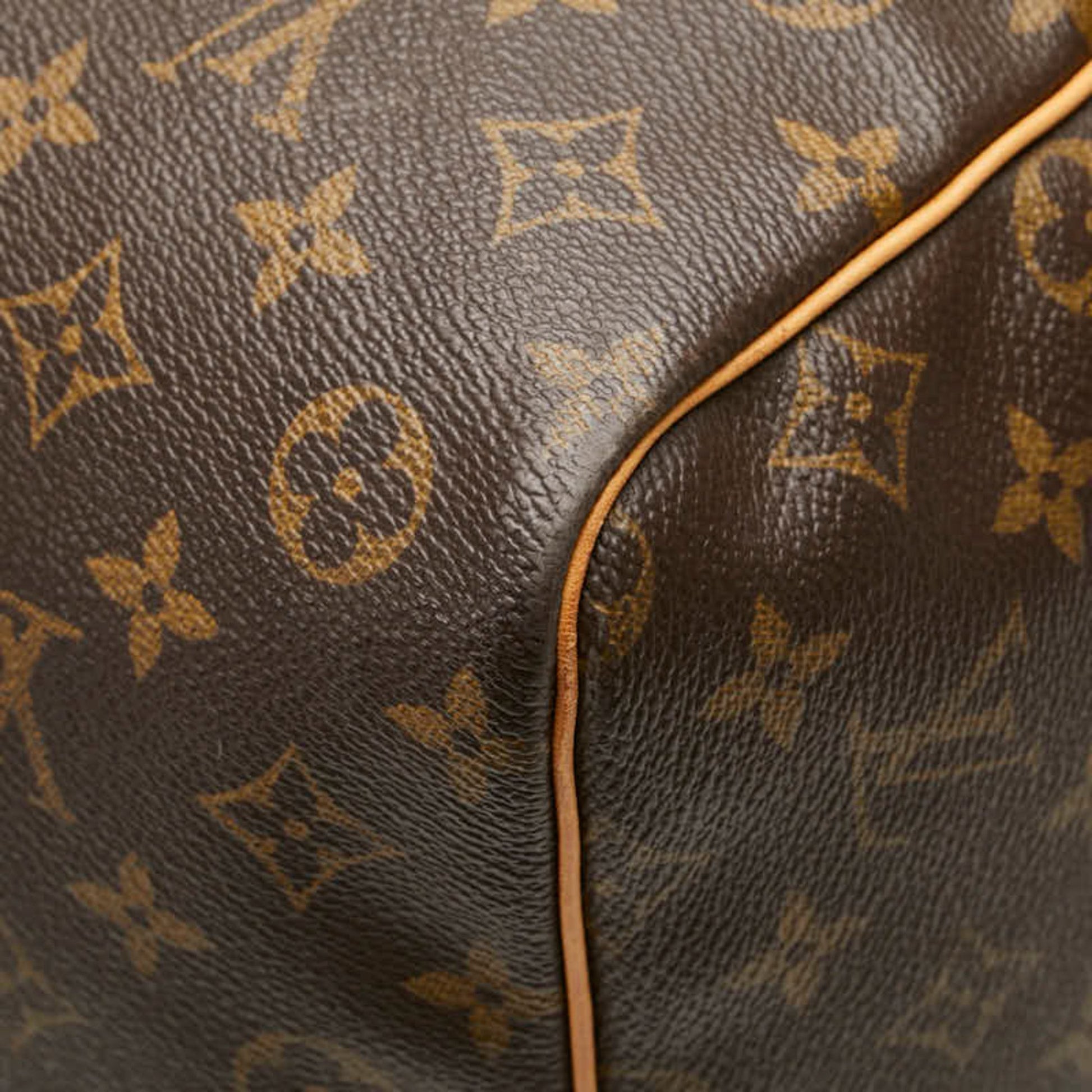 Louis Vuitton Keepall 60, Brown, Canvas, travel