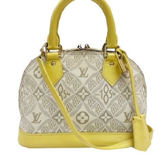 Louis Vuitton Alma BB, Yellow, "CANVAS, LEATHER", handbag