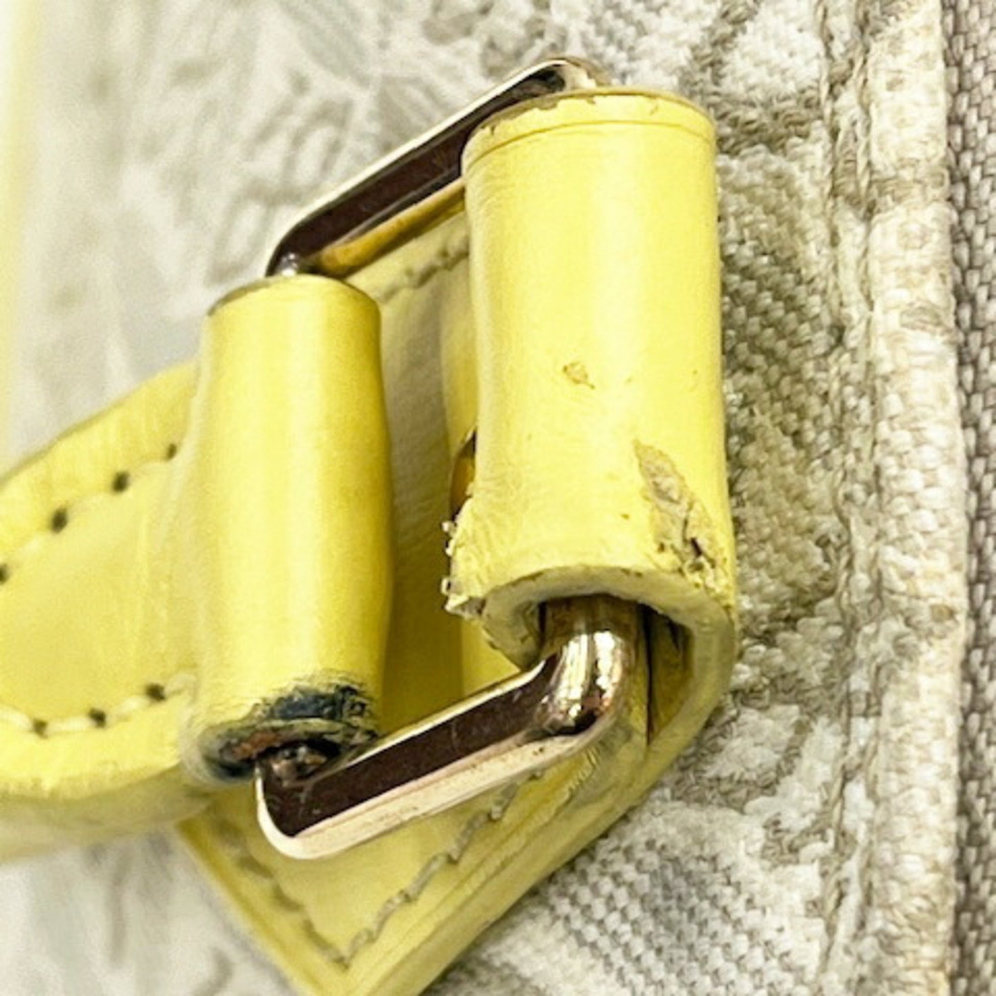 Louis Vuitton Alma BB, Yellow, "CANVAS, LEATHER", handbag