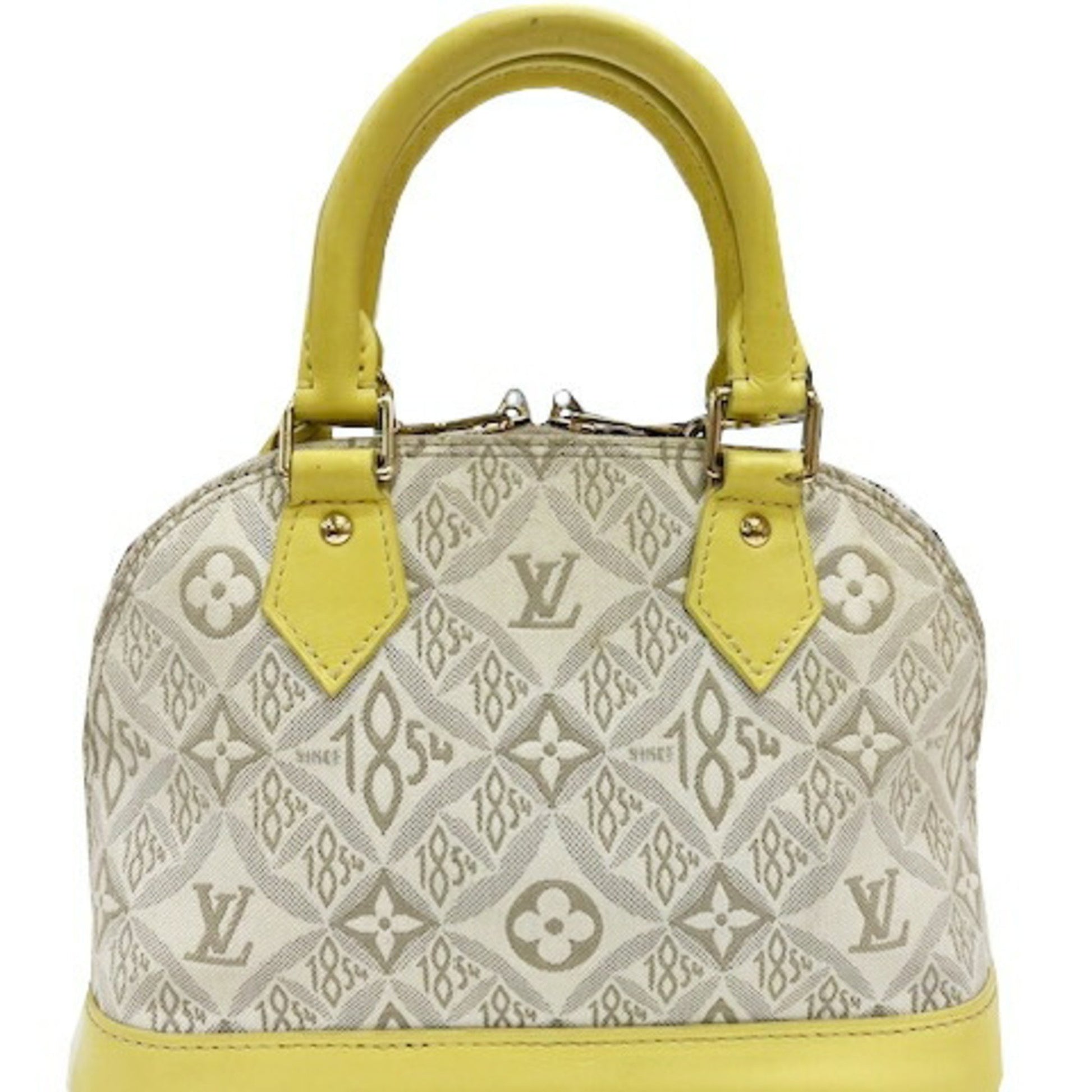 Louis Vuitton Alma BB, Yellow, "CANVAS, LEATHER", handbag