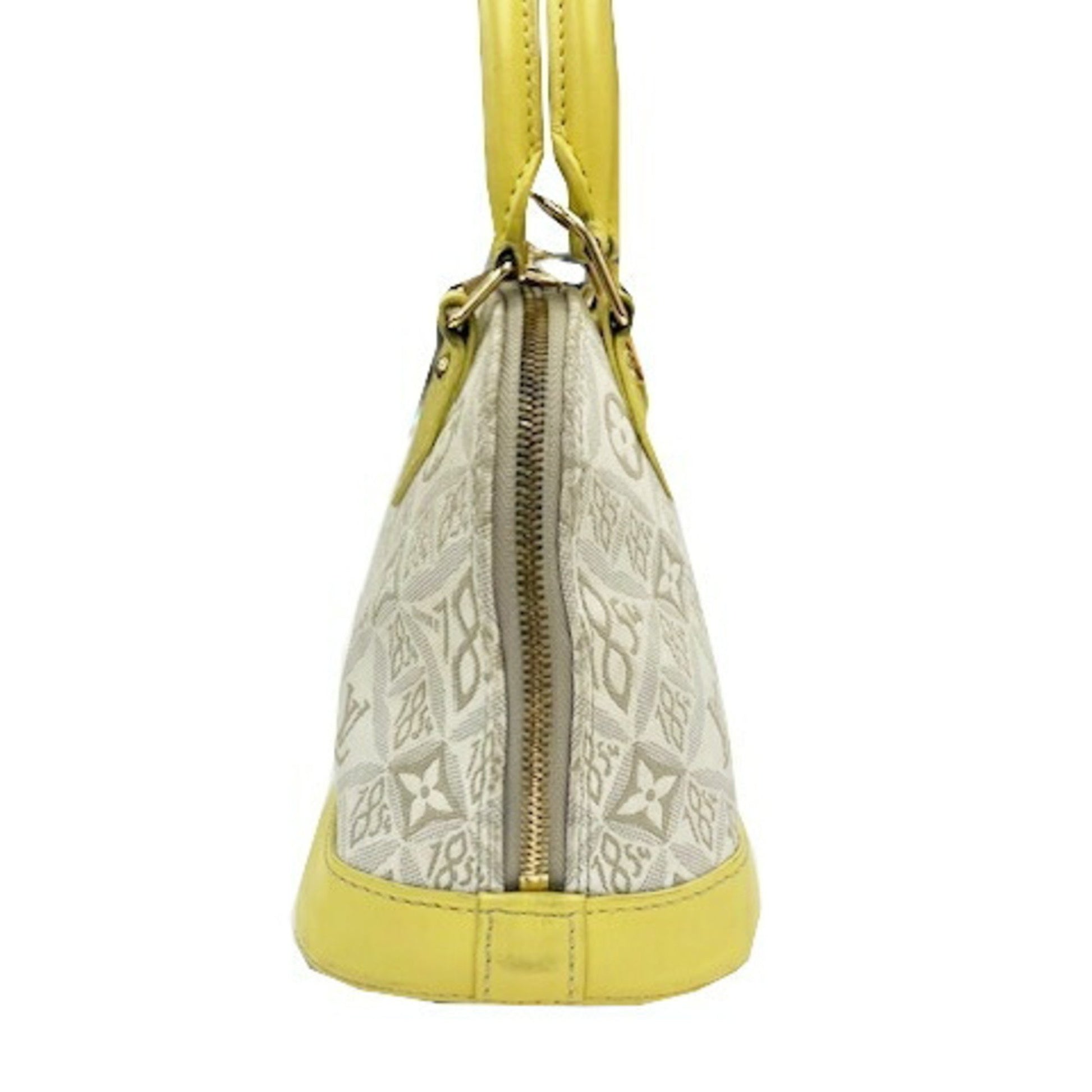 Louis Vuitton Alma BB, Yellow, "CANVAS, LEATHER", handbag