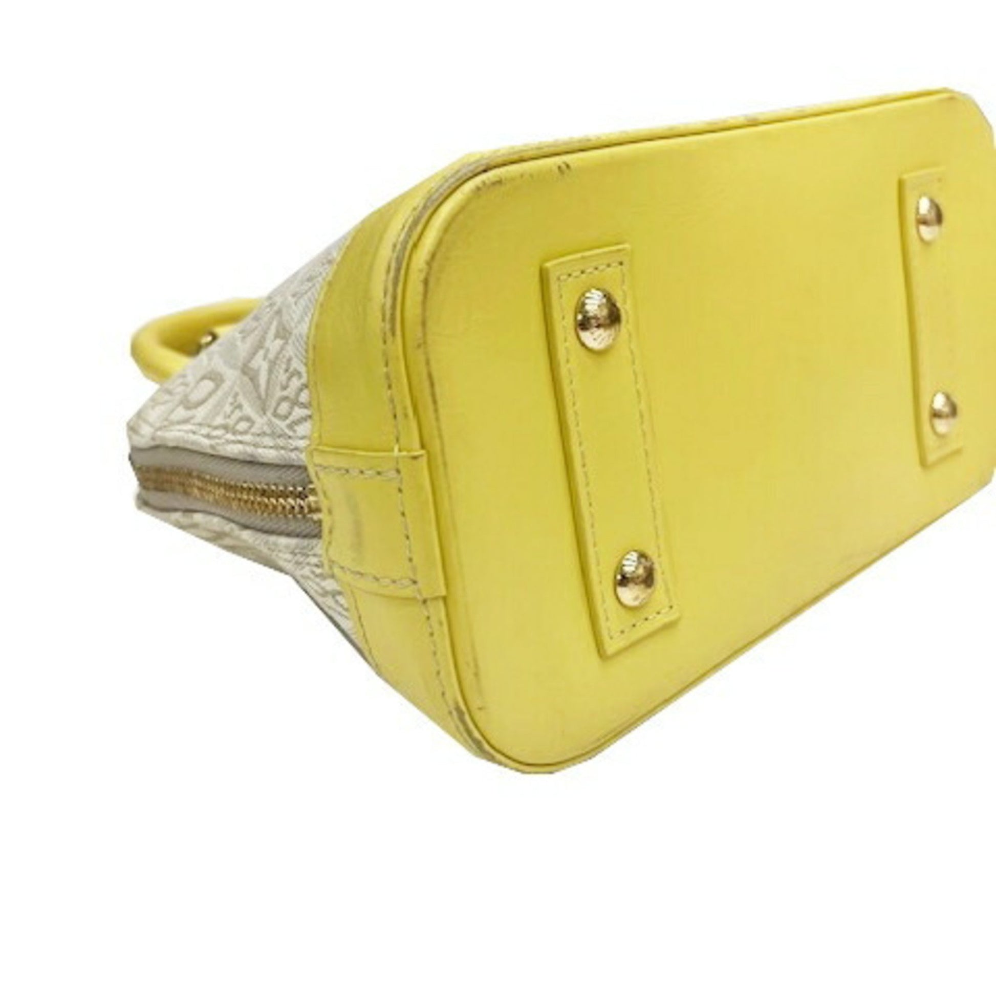 Louis Vuitton Alma BB, Yellow, "CANVAS, LEATHER", handbag