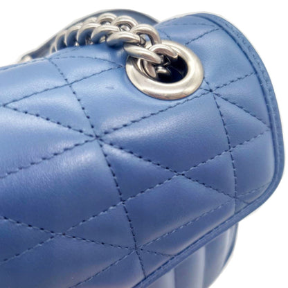 Gucci Marmont MM, Blue, Leather, shoulder