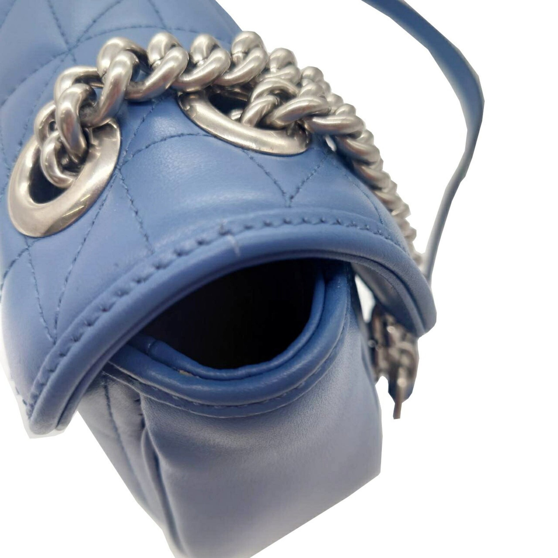 Gucci Marmont MM, Blue, Leather, shoulder