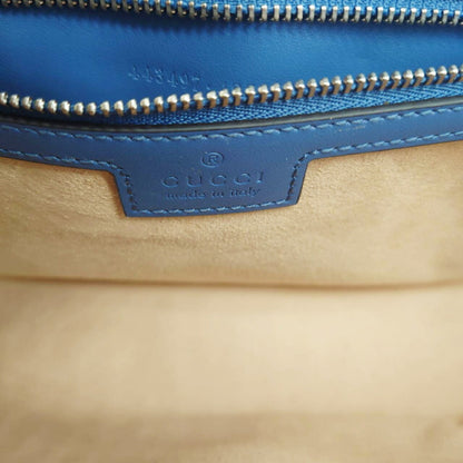 Gucci Marmont MM, Blue, Leather, shoulder