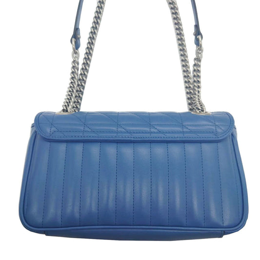 Gucci Marmont MM, Blue, Leather, shoulder