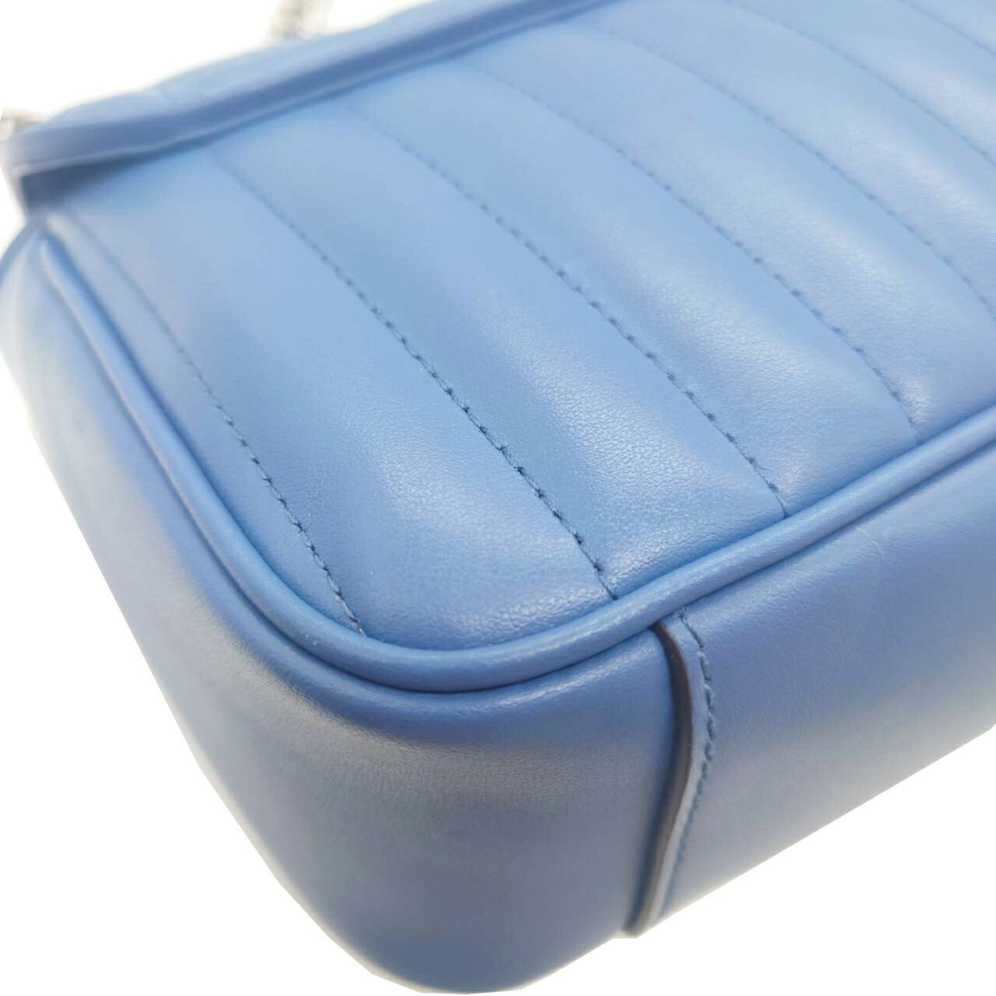 Gucci Marmont MM, Blue, Leather, shoulder