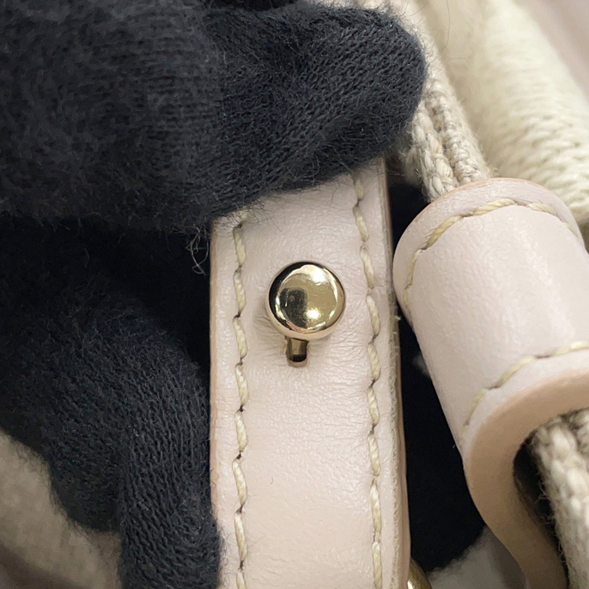 Chloé Woody, Beige, "CANVAS, LEATHER", tote