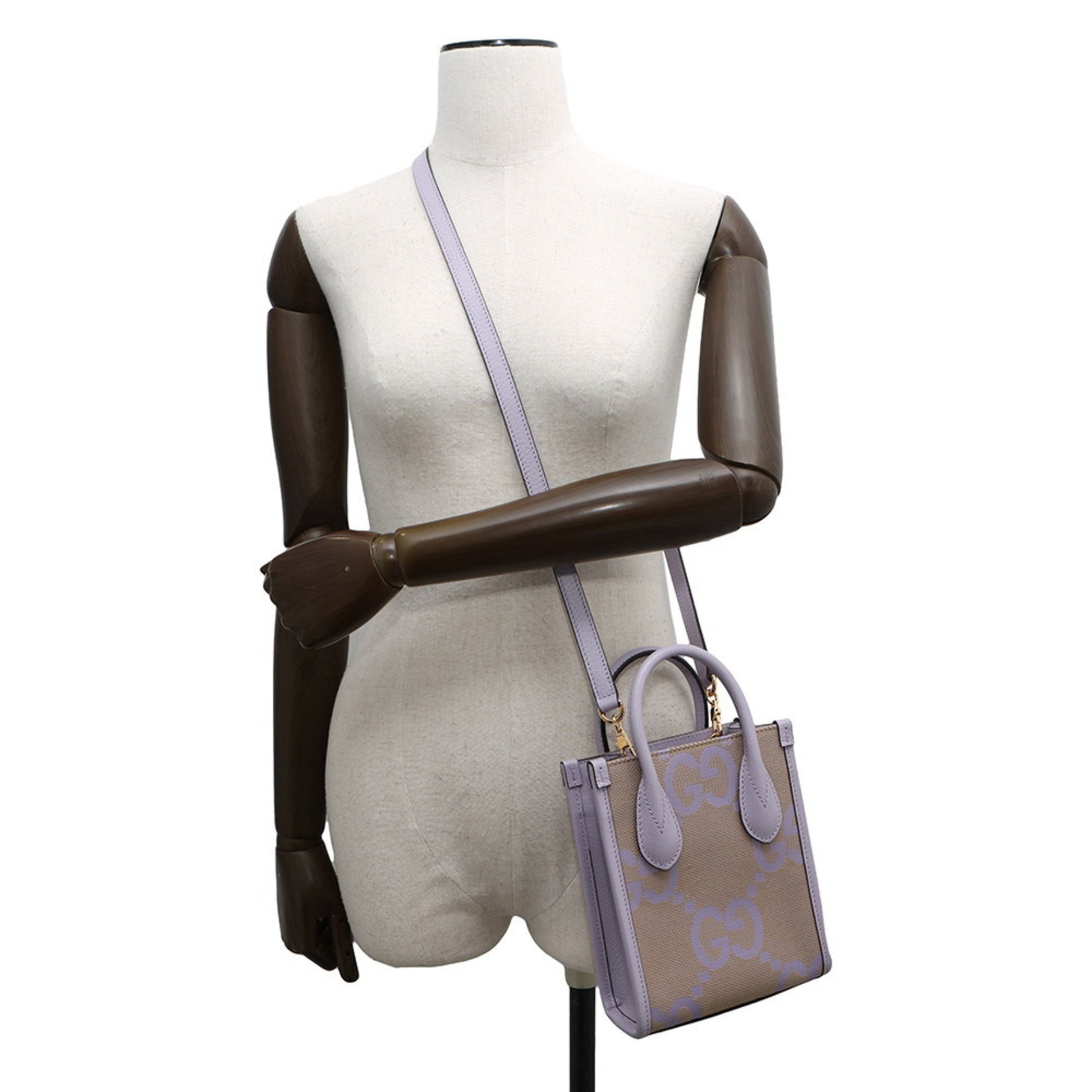 Gucci Interlocking G, Beige, "CANVAS, LEATHER", handbag