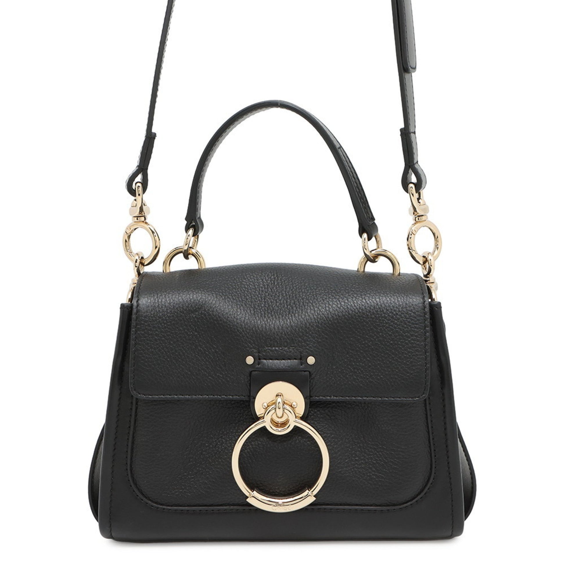 Chloé Tess Day, Black, Leather, handbag