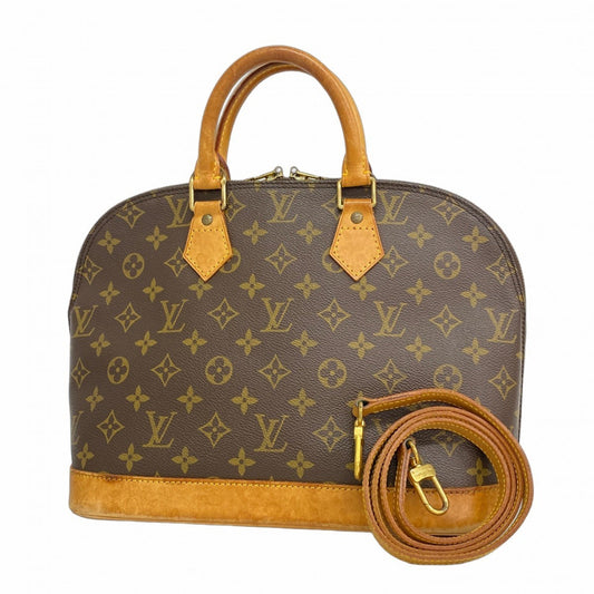 Louis Vuitton Alma, Brown, Canvas, handbag