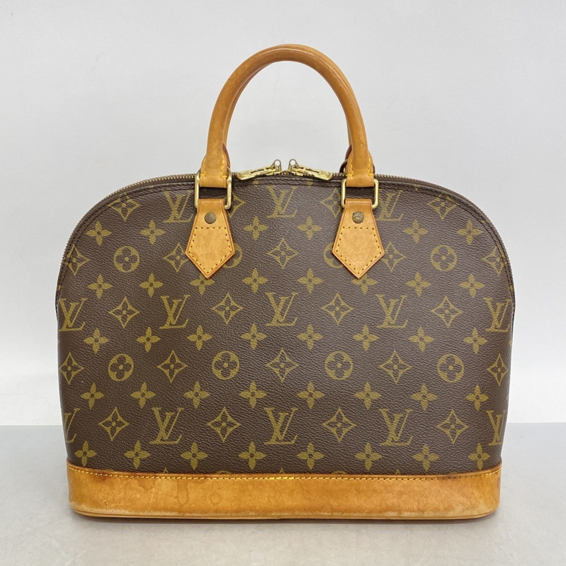 Louis Vuitton Alma, Brown, Canvas, handbag