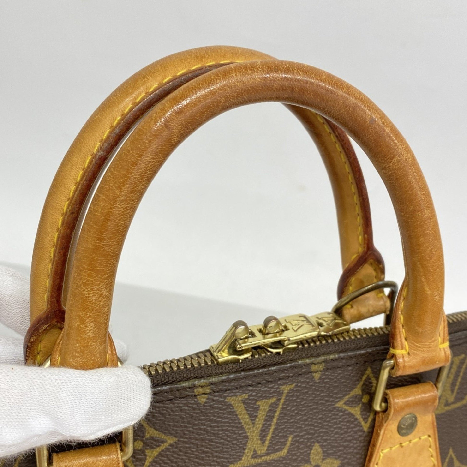 Louis Vuitton Alma, Brown, Canvas, handbag