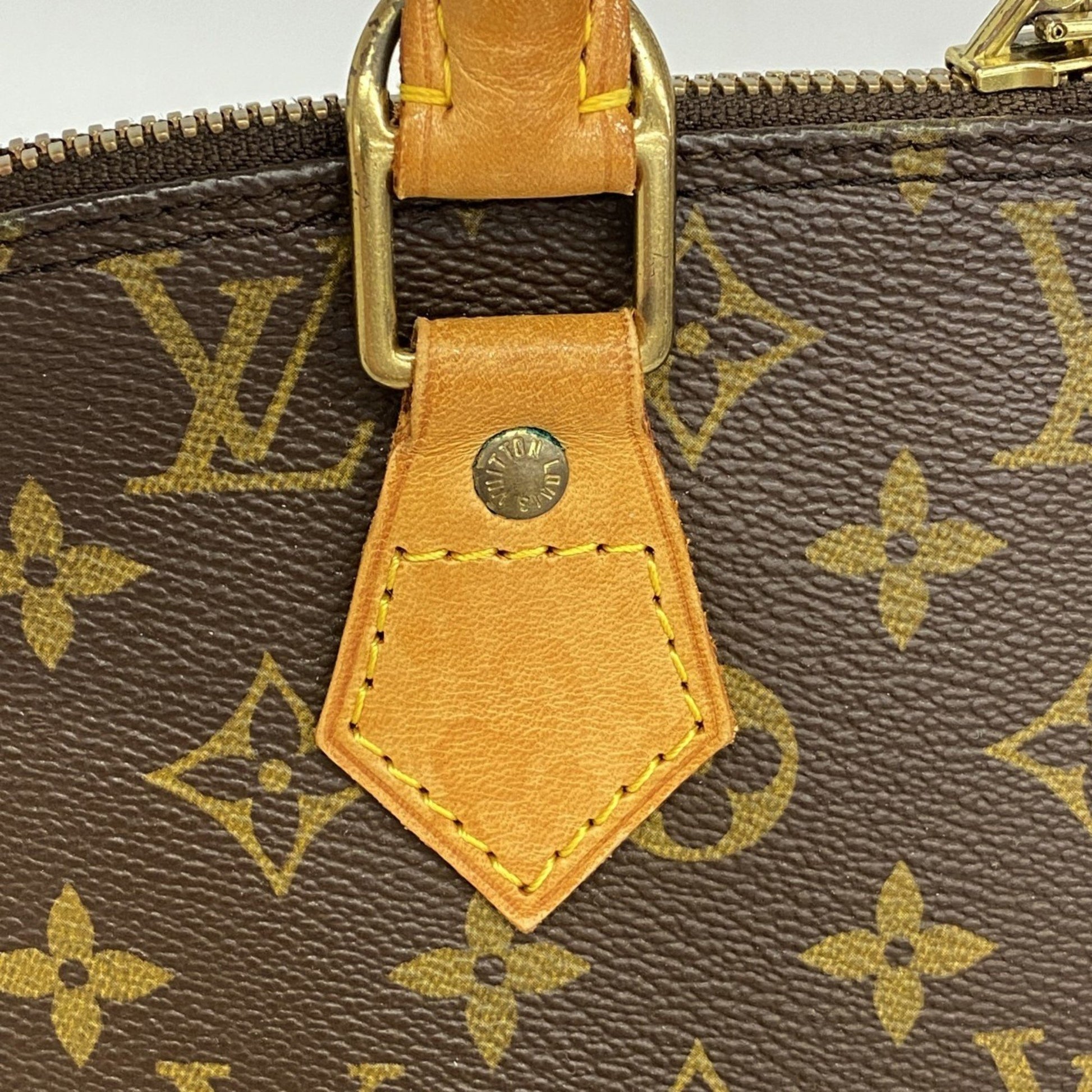 Louis Vuitton Alma, Brown, Canvas, handbag