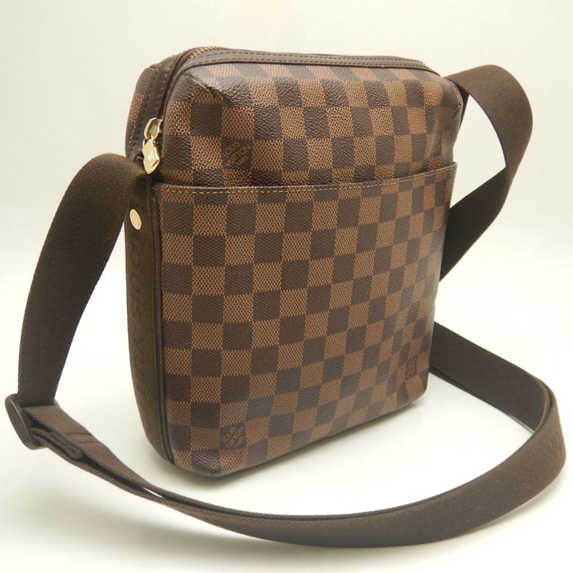 Louis Vuitton Trotteur, Brown, Canvas, shoulder