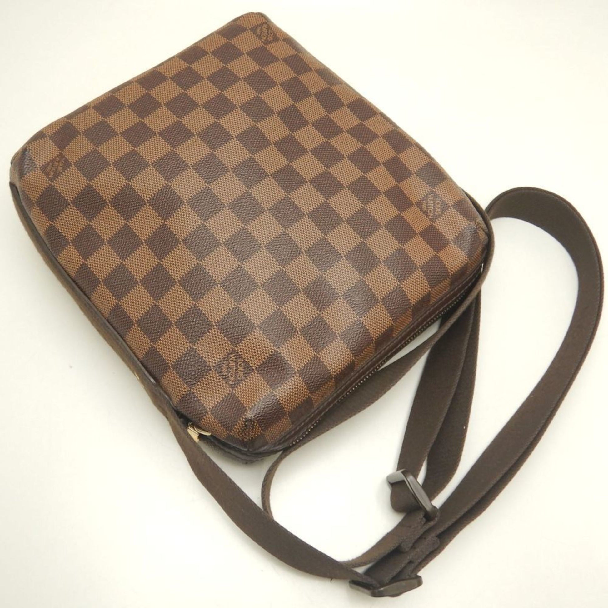 Louis Vuitton Trotteur, Brown, Canvas, shoulder