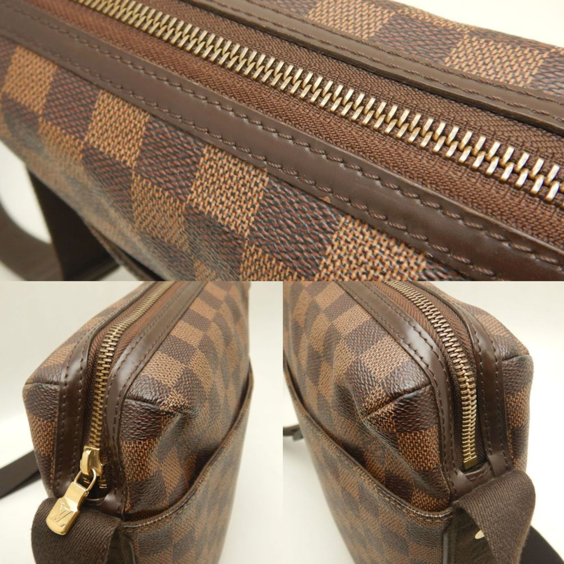 Louis Vuitton Trotteur, Brown, Canvas, shoulder