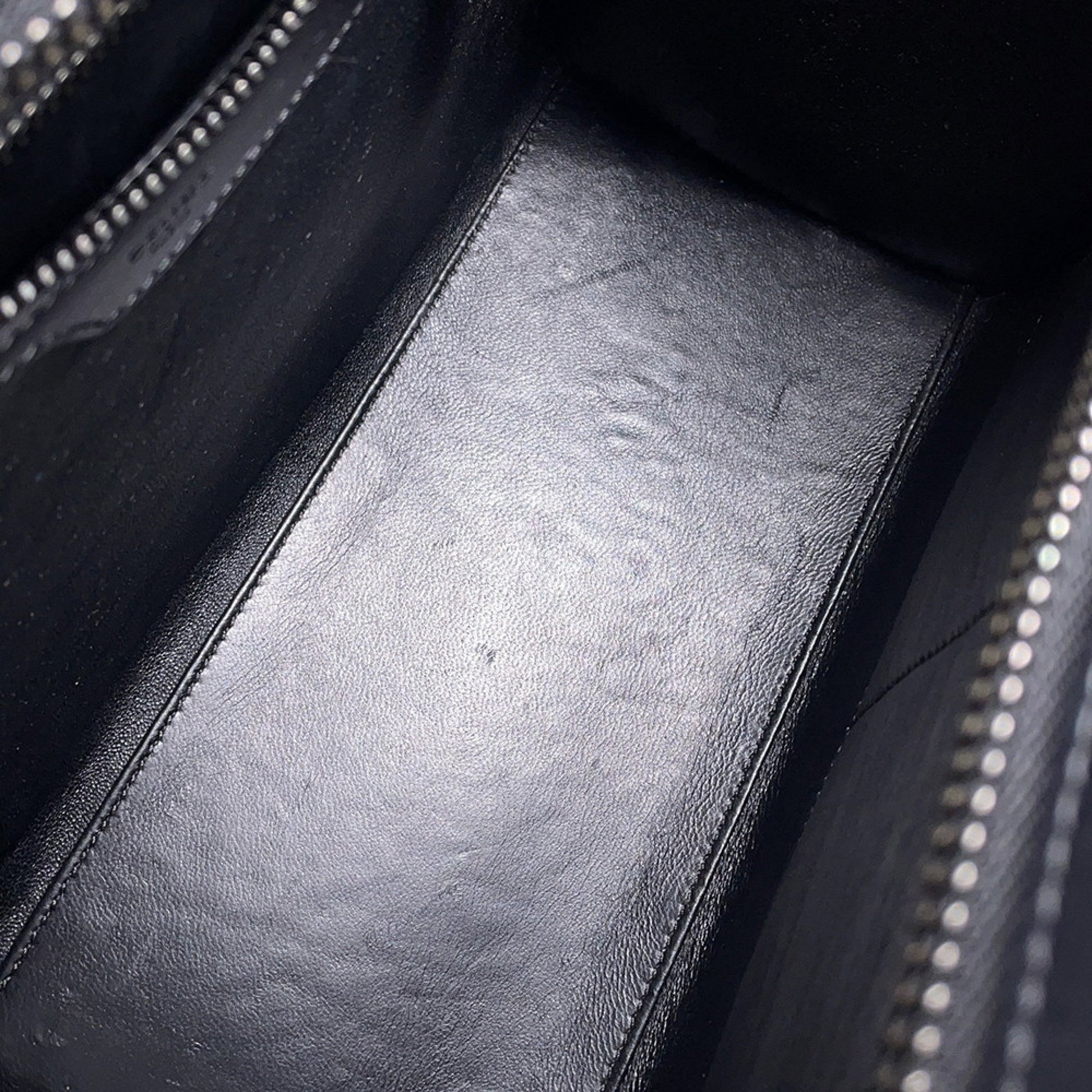 Céline Luggage, Blue, "CANVAS, LEATHER", tote