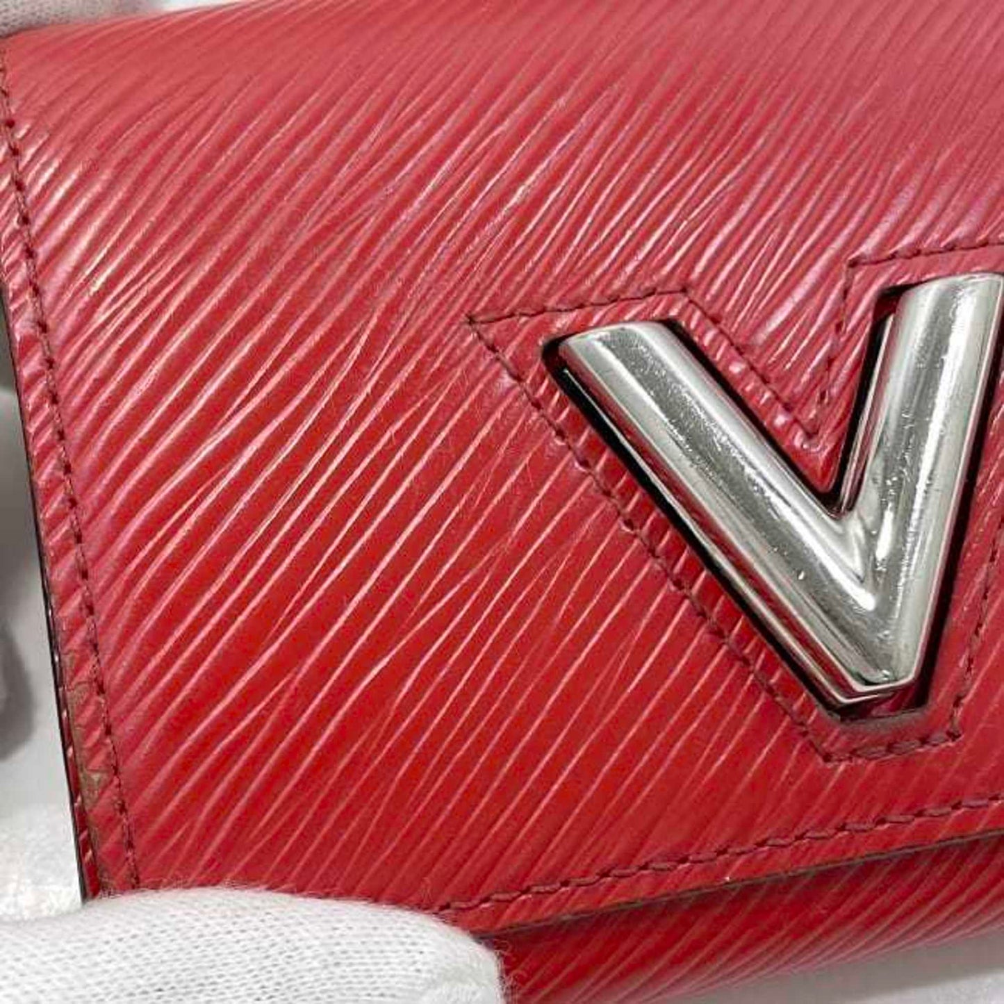 Louis Vuitton Twist, Red, Leather, wallet