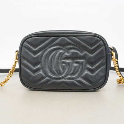 Gucci Marmont, Black, Leather, shoulder