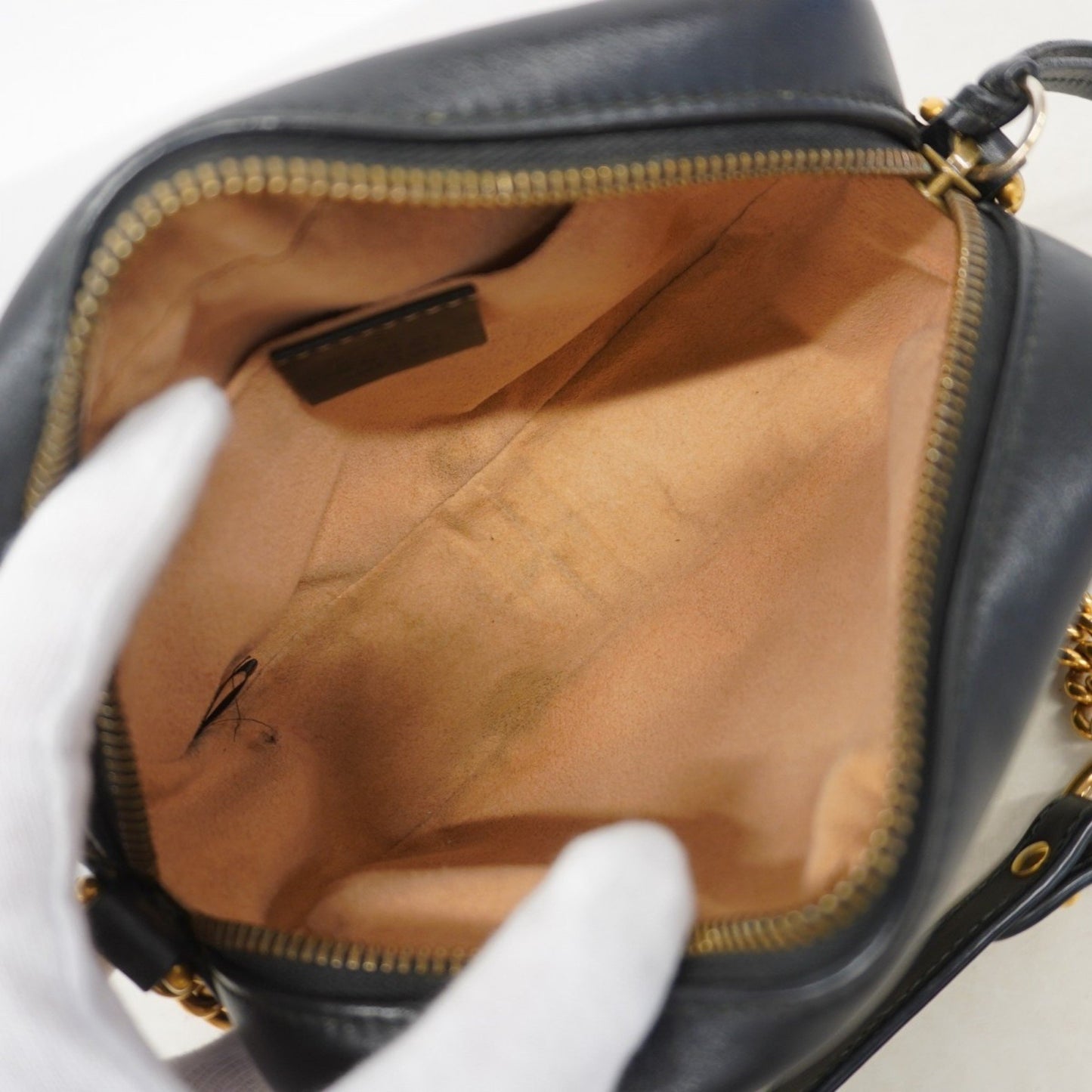 Gucci Marmont, Black, Leather, shoulder
