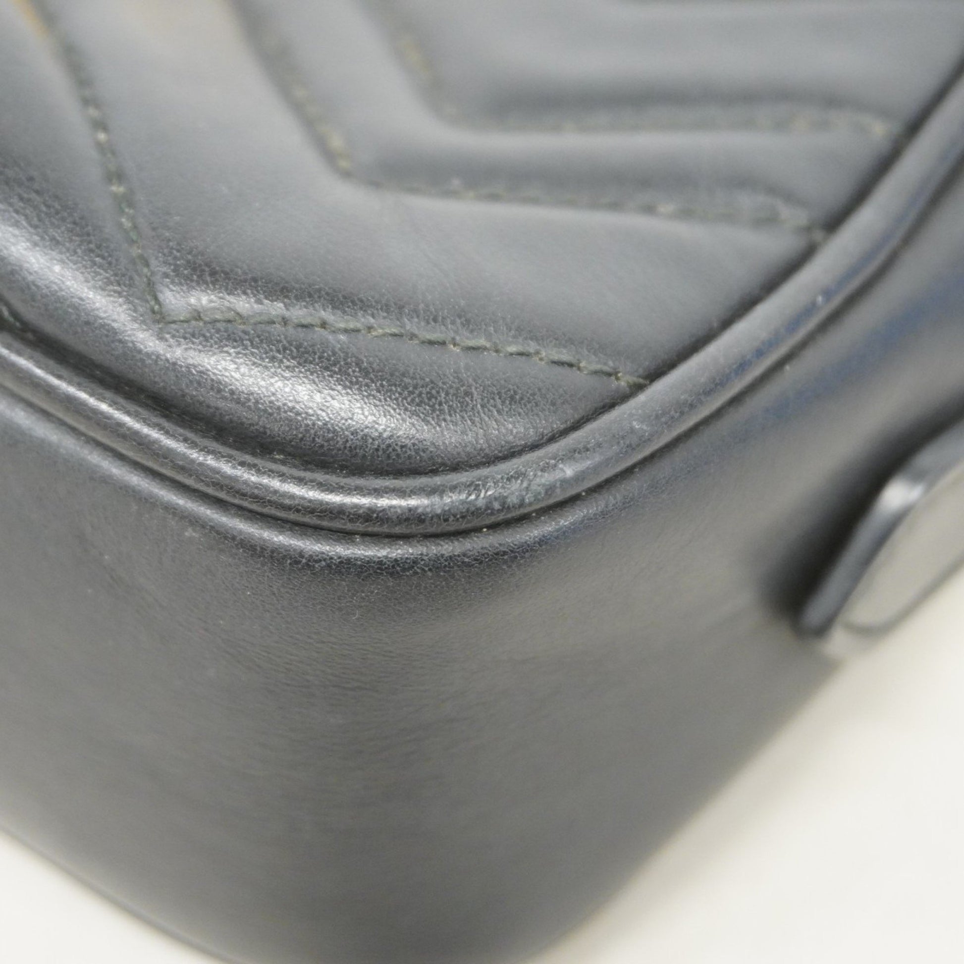 Gucci Marmont, Black, Leather, shoulder